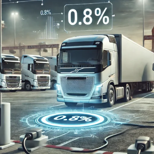 Menos del 0,8% de los camiones matriculados en 2024 son eléctricos