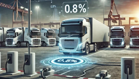 Menos del 0,8% de los camiones matriculados en 2024 son eléctricos
