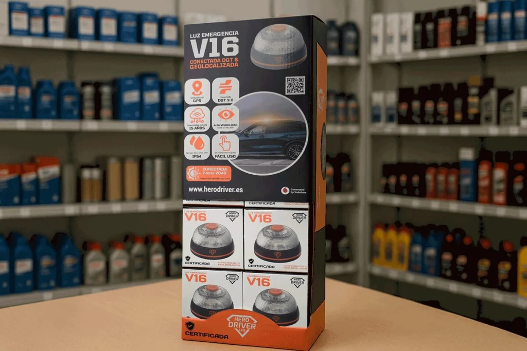 Display de ponto de venda conectado V16 Beacon