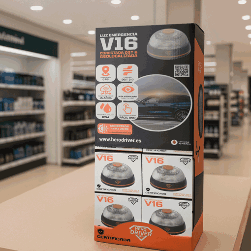 Expositor de Balizas V16 Conectadas para tienda